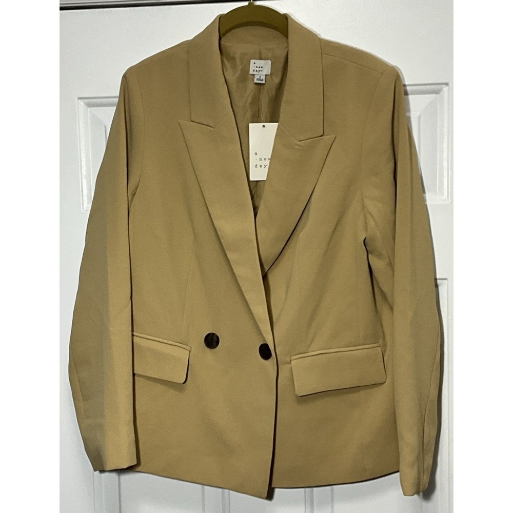 A New Day Mustard Long Sleeve Yellow Blazer/Jacket Women's Small